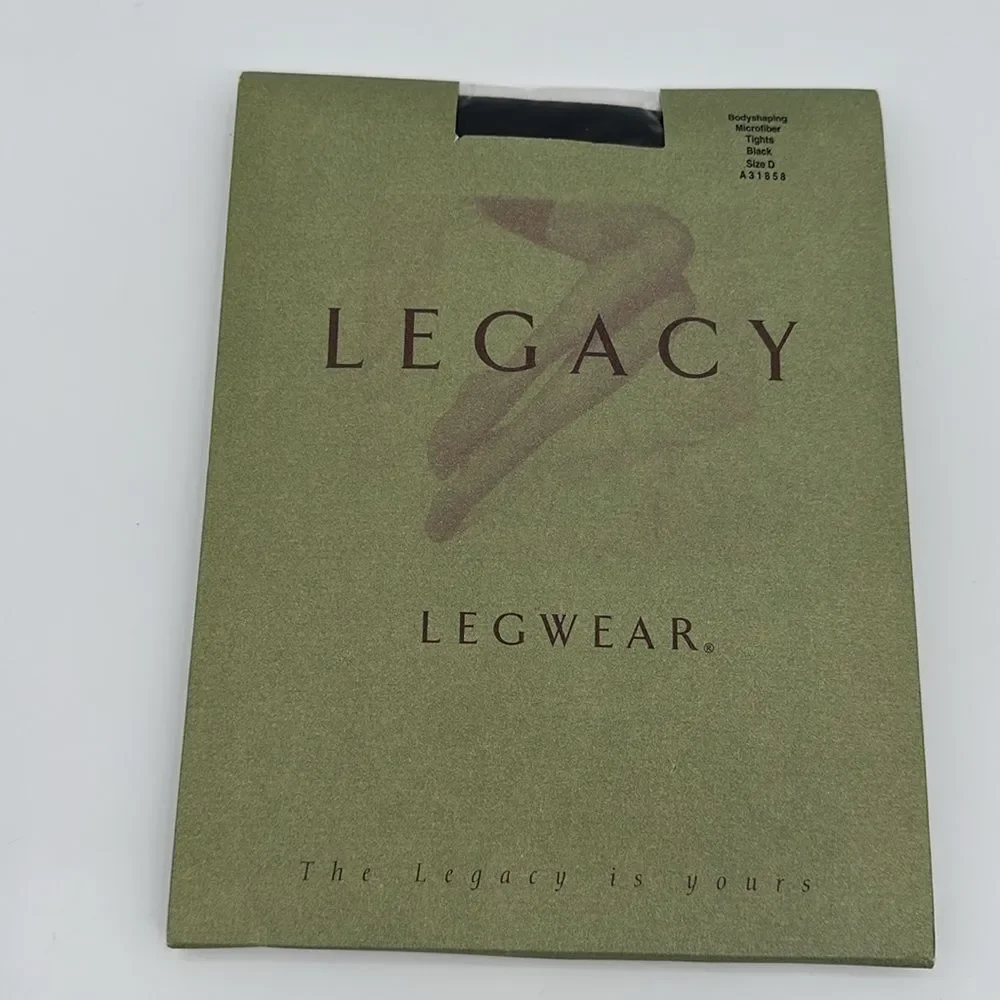 Legacy Tights Womens Size D Bodyshaping Microfiber Lot of 2 Pairs Black Brown